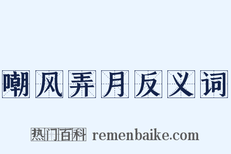 嘲风弄月反义词是什么意思的图片